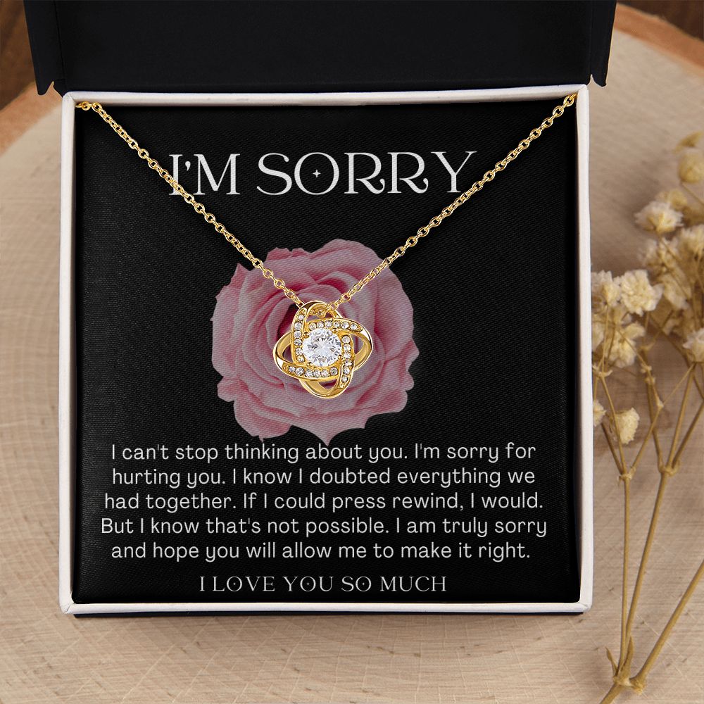 I'm Sorry Gift for Her - Love Knot Necklace