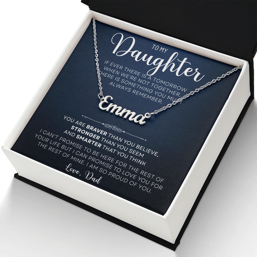 To My Daughter Gift from Dad - Name Necklace