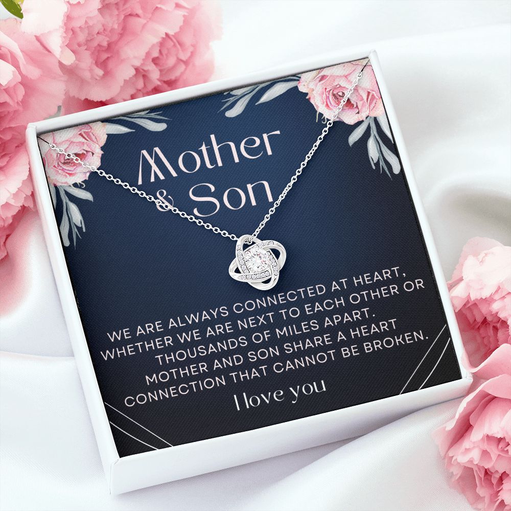 Mother and Son Gift Necklace - Gifts for Mom from Son