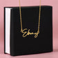13th Birthday Gift Signature Style Name Necklace