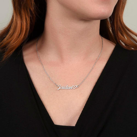 Personalized Heart Name Necklace Gift for Her