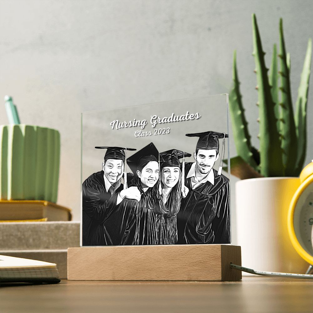 Personalized Graduation Acrylic Plaque, Custom Graduate Gift, Class of 2023 Keepsake, Unique Graduation Present, Senior Gift for Friends