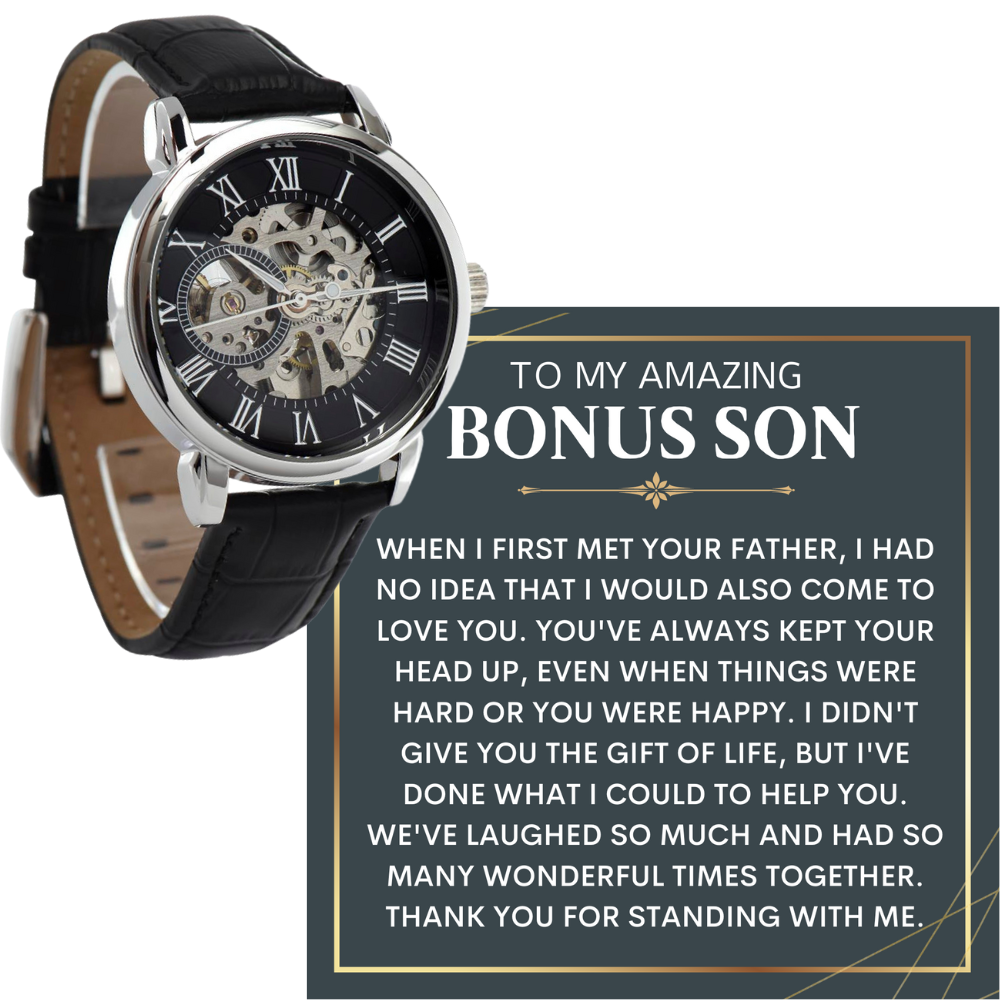 Bonus Son Gifts from Stepmom - Openwork Watch - Gift for Him