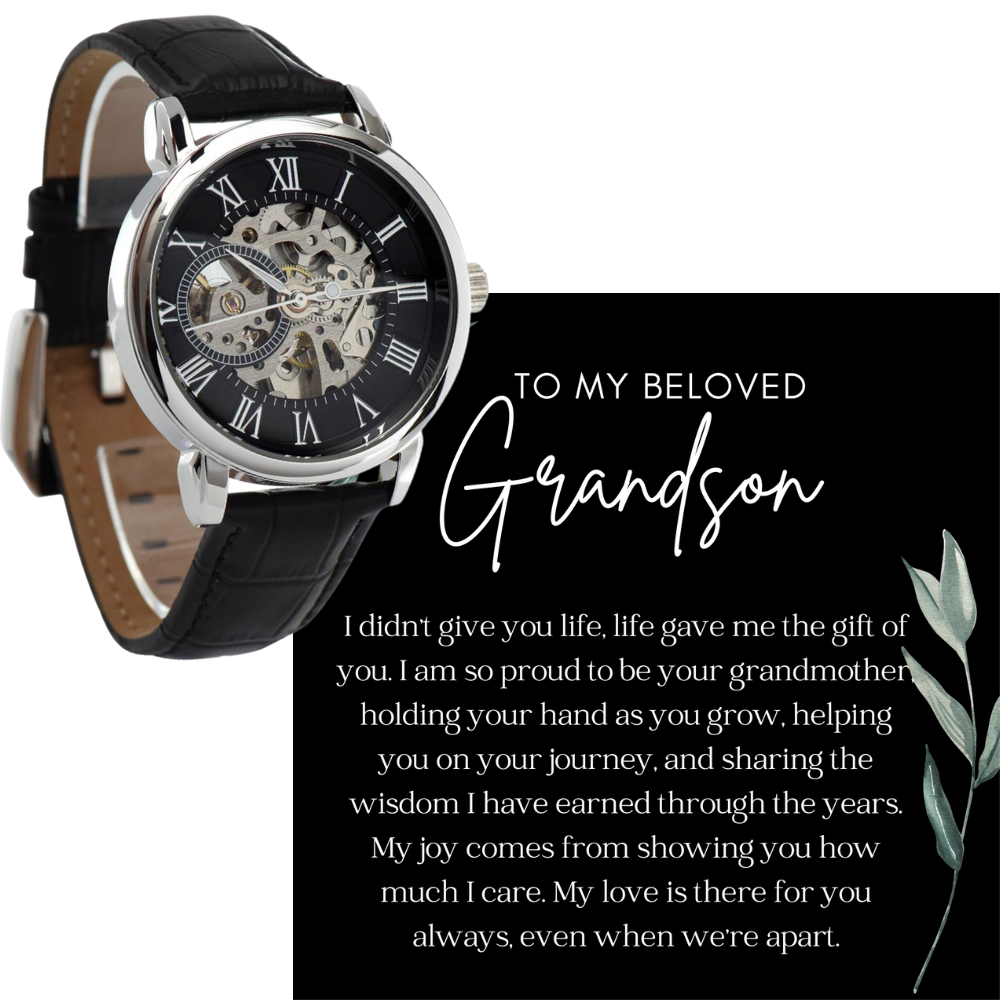 Gift for Grandson from Grandmother- Openwork Watch