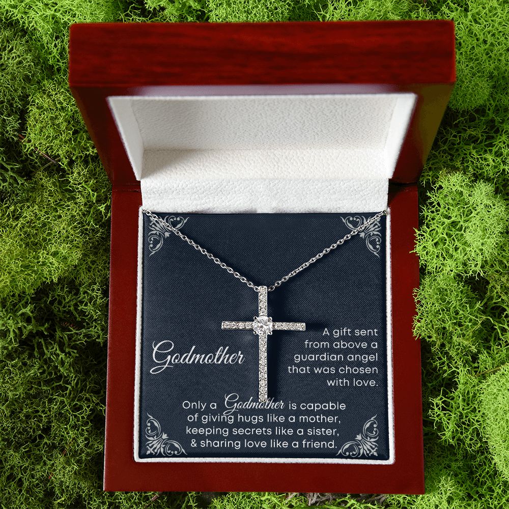 Gift for Godmother Cross Necklace