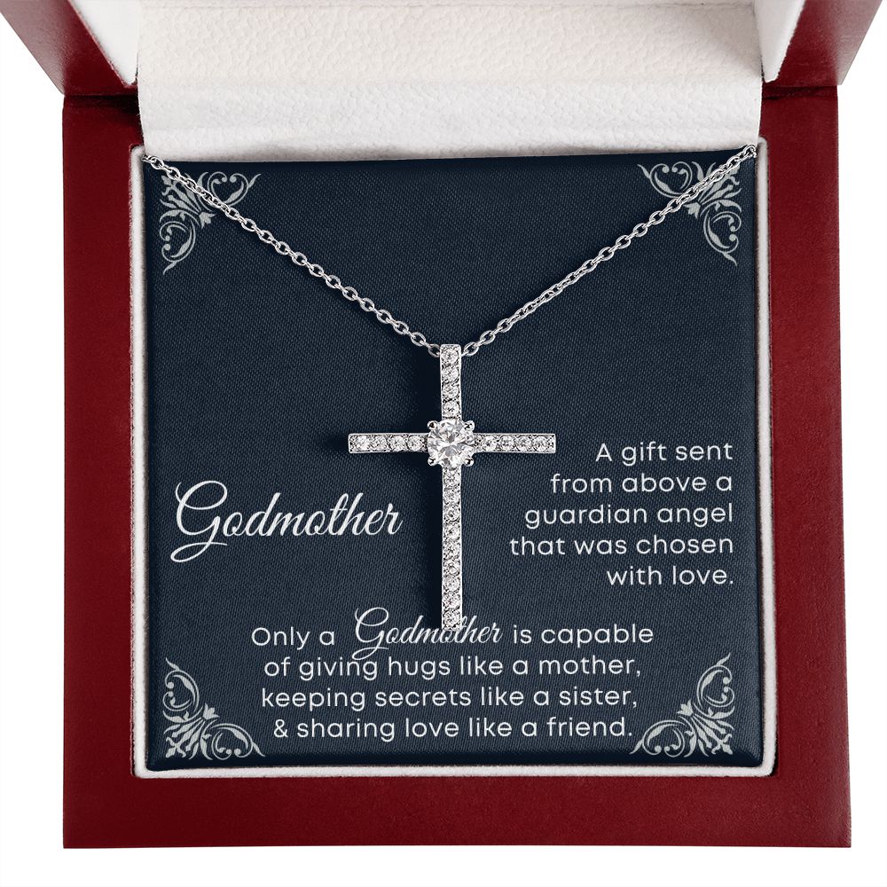 Gift for Godmother Cross Necklace