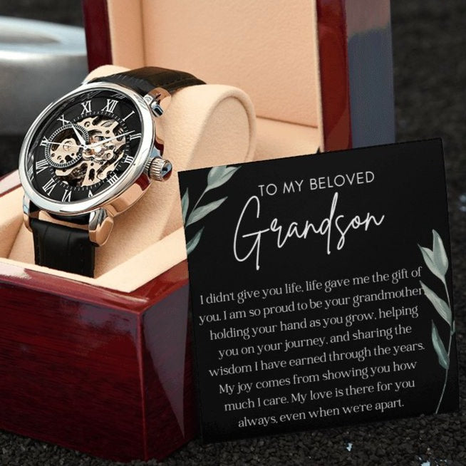 Gift for Grandson from Grandmother- Openwork Watch