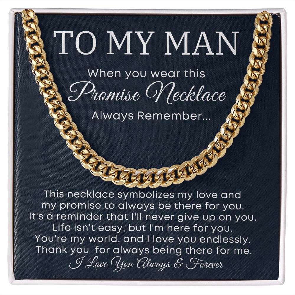 To My Man Cuban Link Chain - Promise Necklace