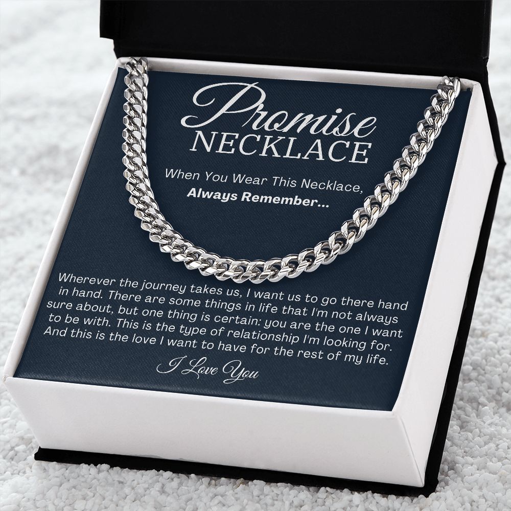 Promise Necklace for Him Stainless Steel