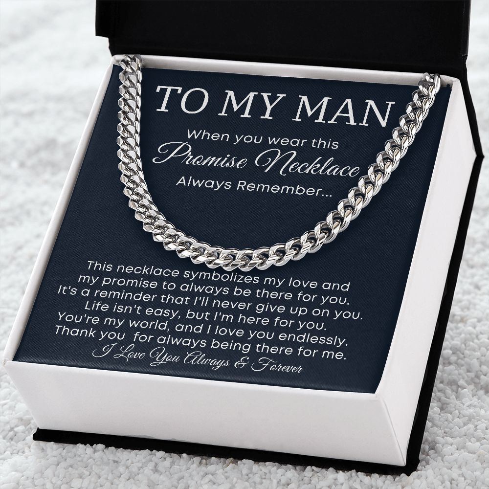 To My Man Cuban Link Chain - Promise Necklace