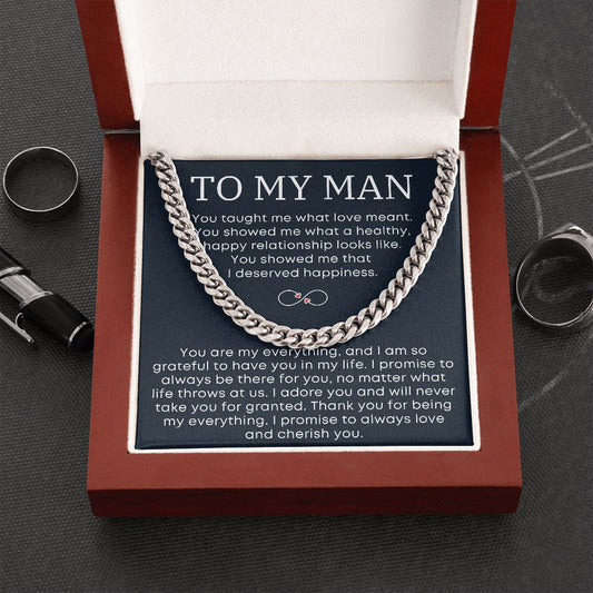To My Man Cuban Chain Necklace - You Are My Everything