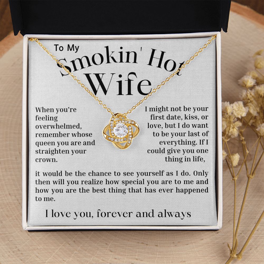 Smokin' Hot Wife - Message Card Gift Necklace