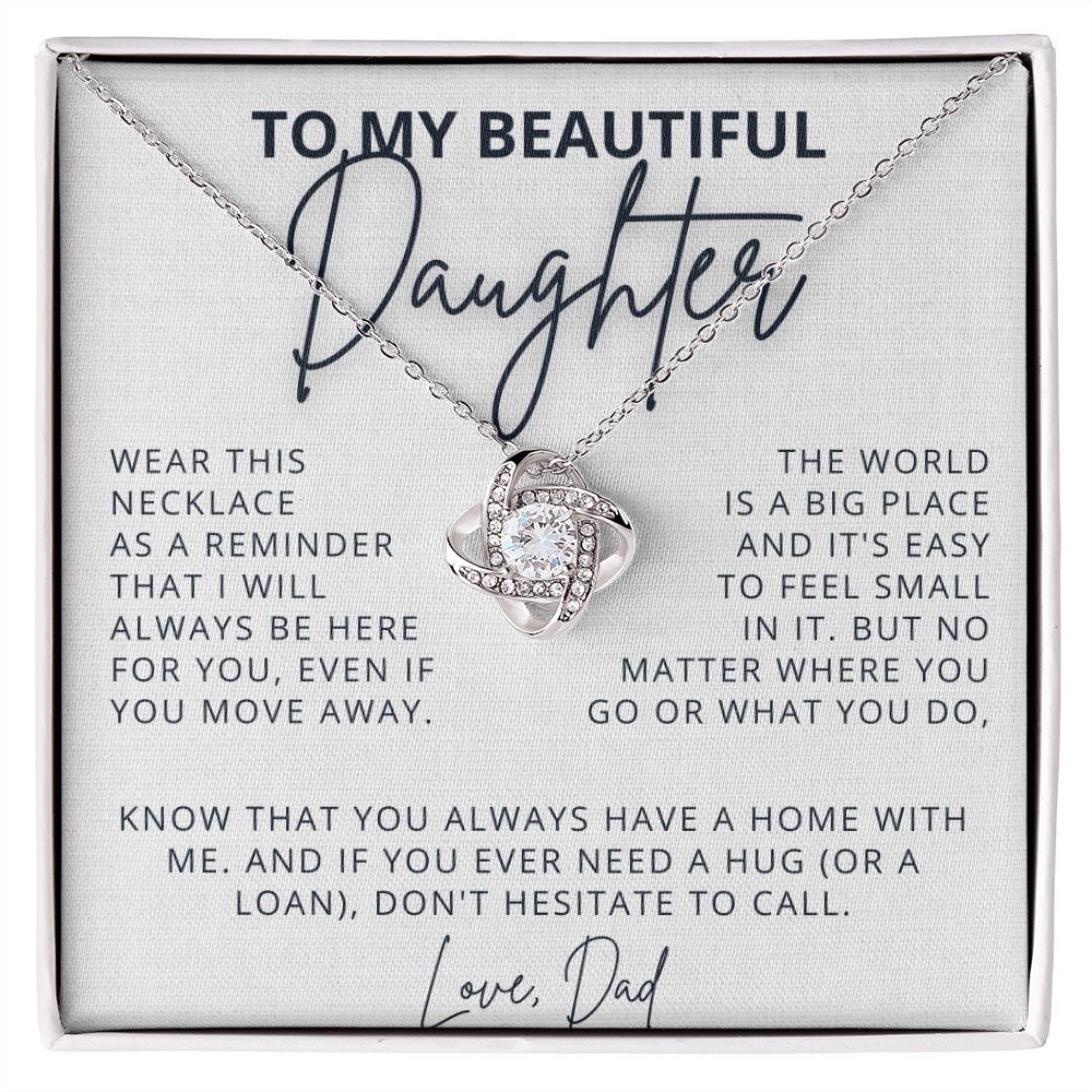 Gift for Daughter from Dad - Wear This Necklace - D116D