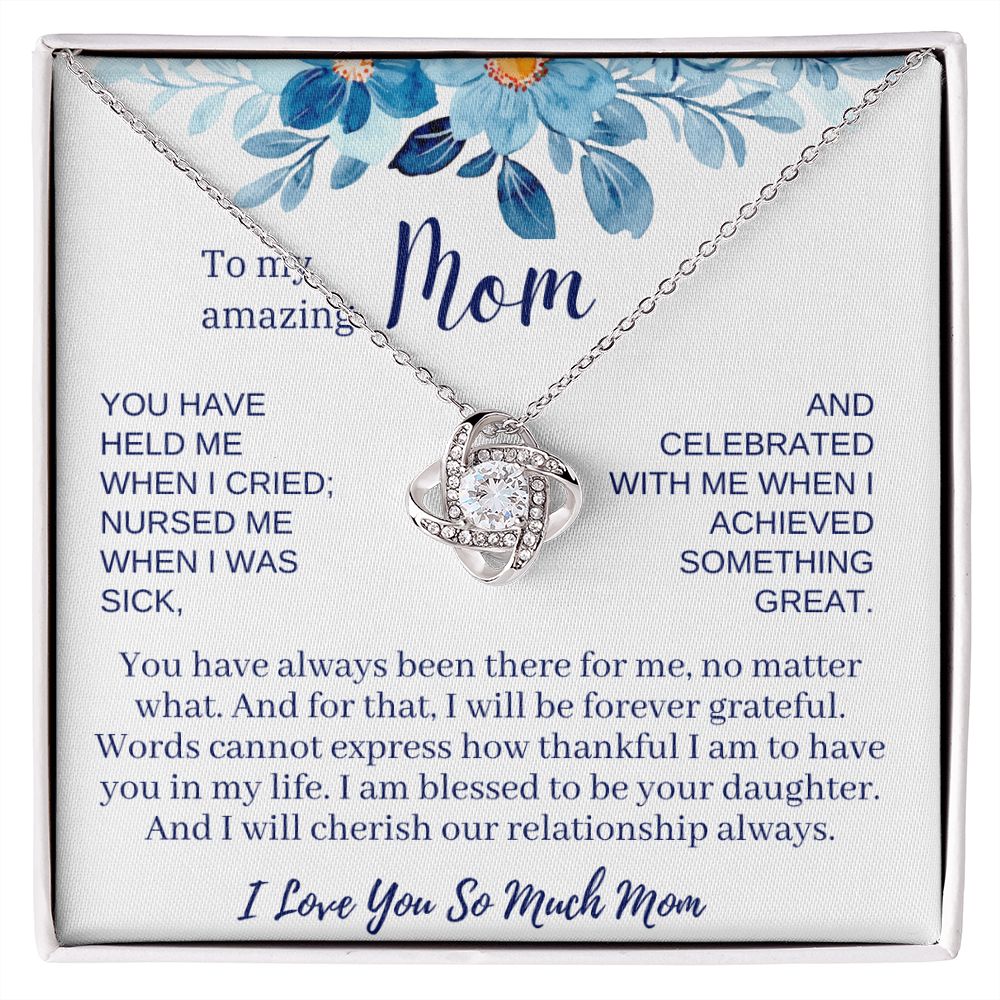Daughter To Mom Gift - Love Knot Necklace - There For Me