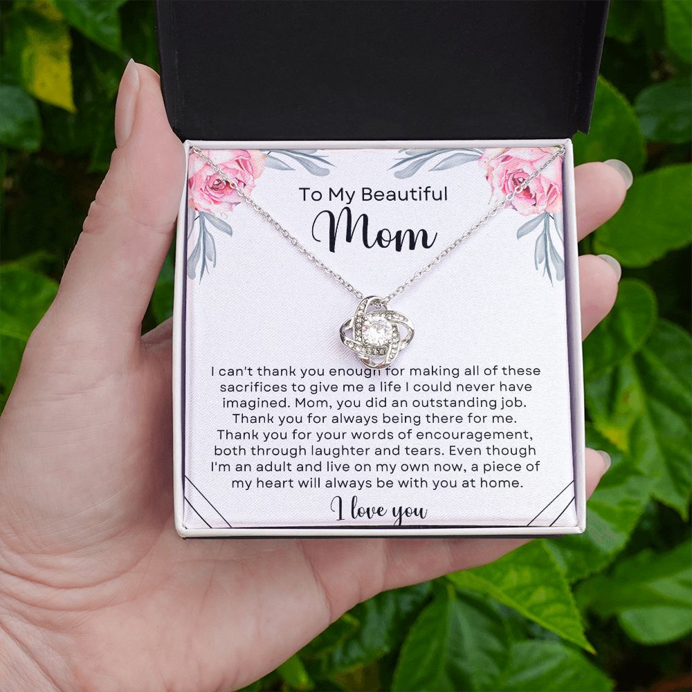 To My Beautiful Mom - Love and Appreciation Gift Set Necklace