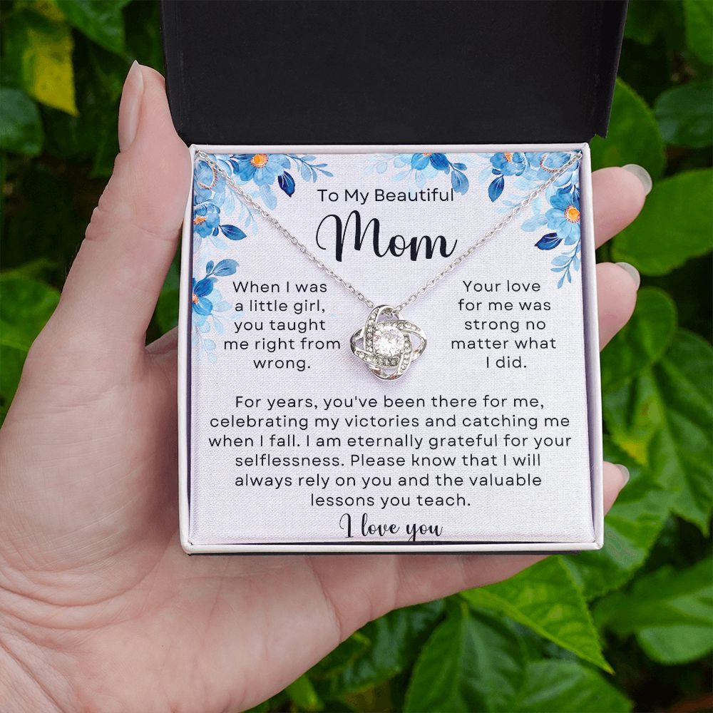 To My Beautiful Mom Necklace - Gifts for Mom from Daughter Gift Set Necklace