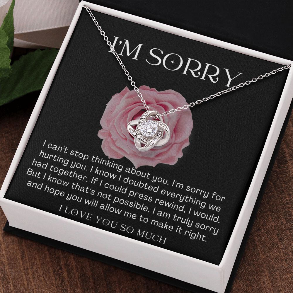 I'm Sorry Gift for Her - Love Knot Necklace