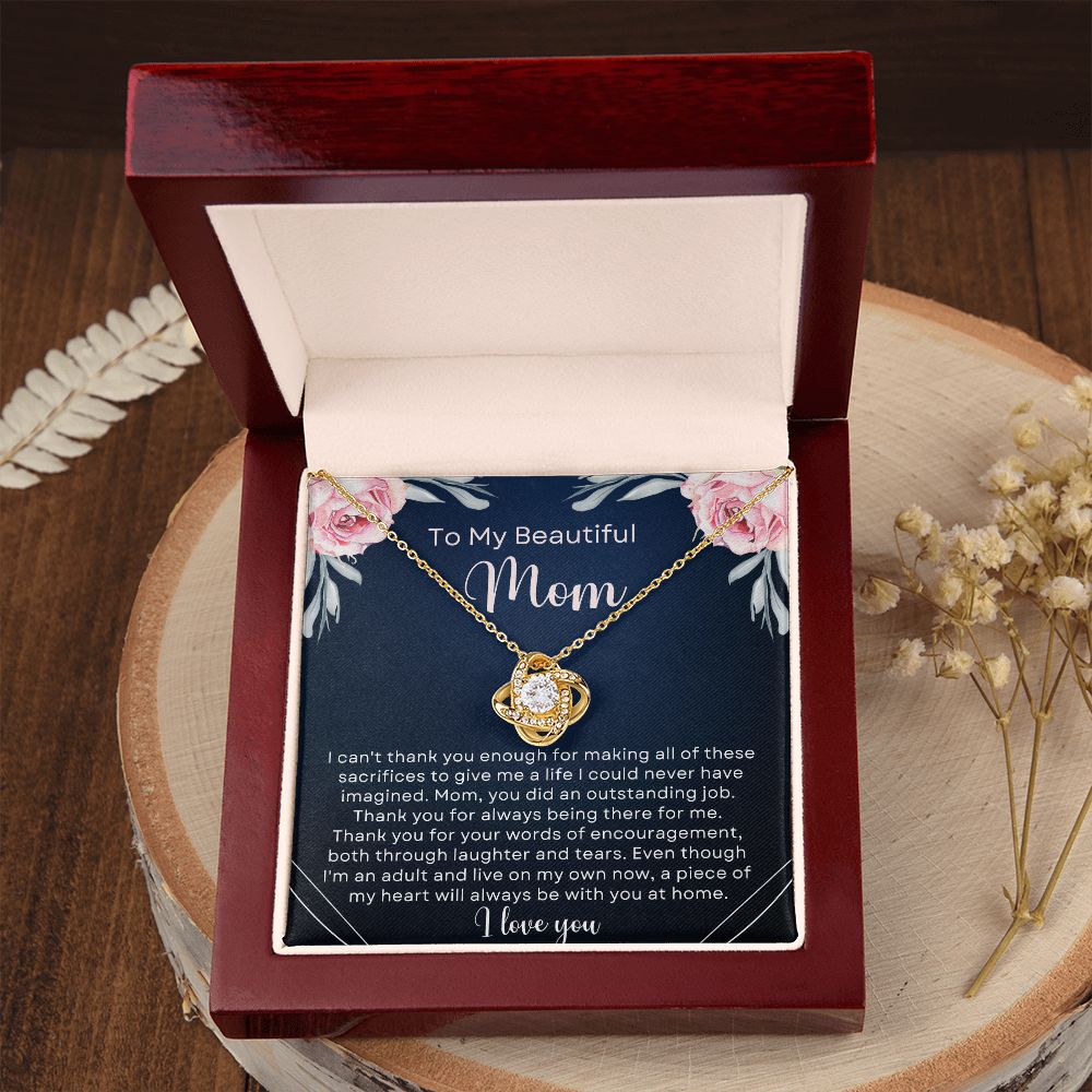 To My Beautiful Mom - Sentimental Gift for Mom Gift Set Necklace