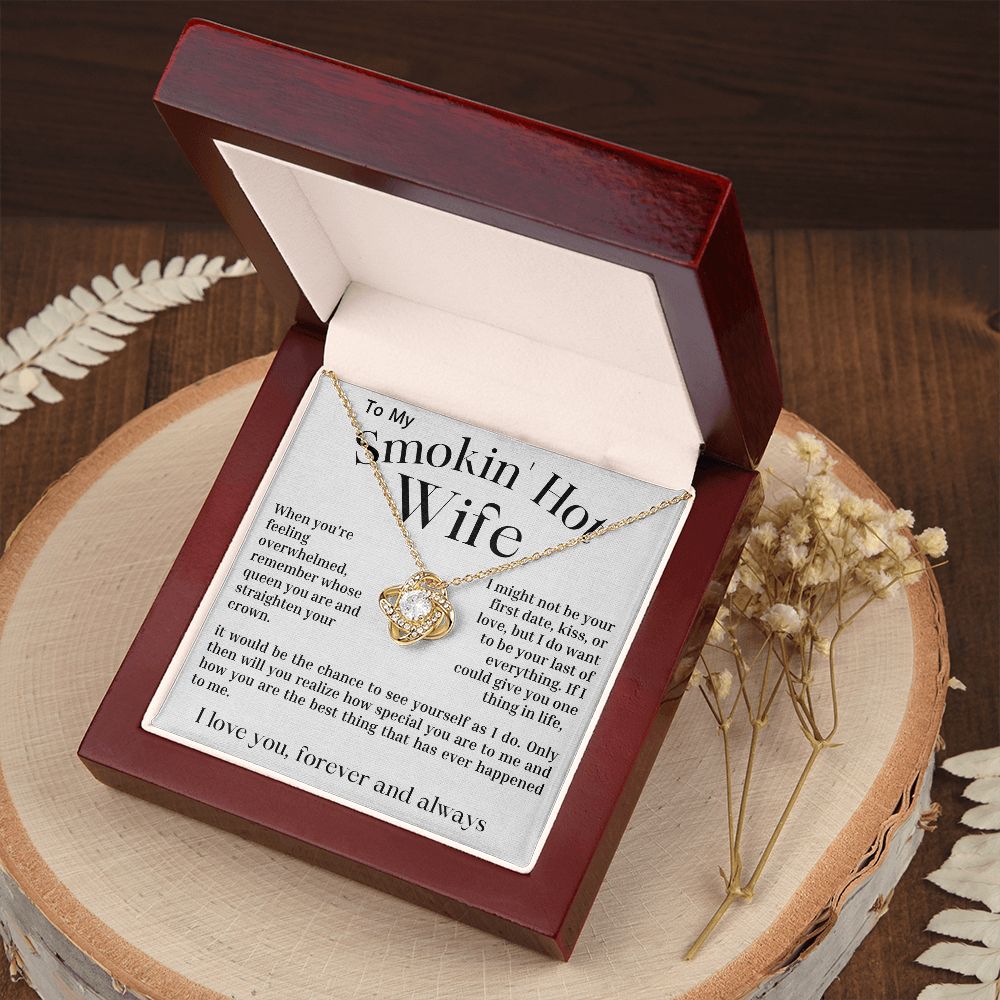 Smokin' Hot Wife - Message Card Gift Necklace