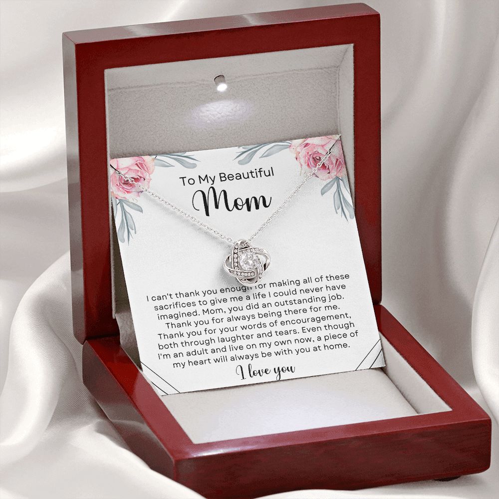 To My Beautiful Mom - Love and Appreciation Gift Set Necklace