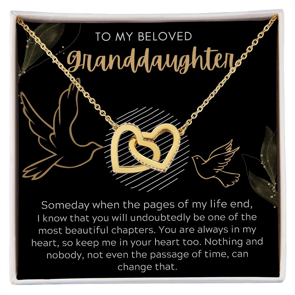 To Granddaughter Gift Necklace - Pages Of My Life