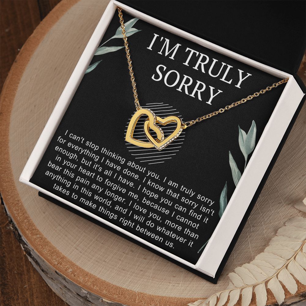 I'm Truly Sorry Gift for Her - Interlocking Hearts
