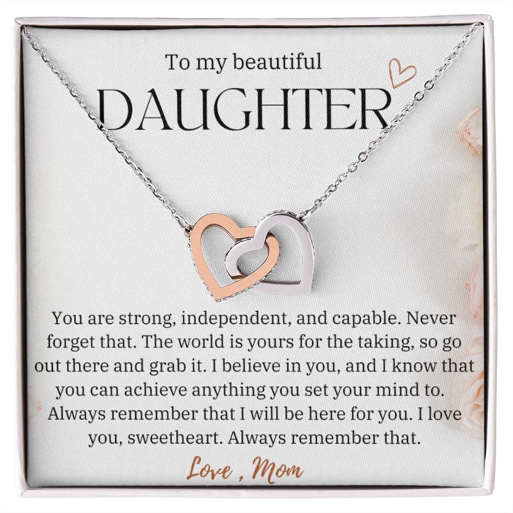 Mom To Daughter Gift - Hearts Necklace
