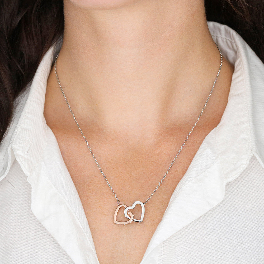 Gift from Mom to Daughter - Interlocking Hearts Necklace - Proud of You