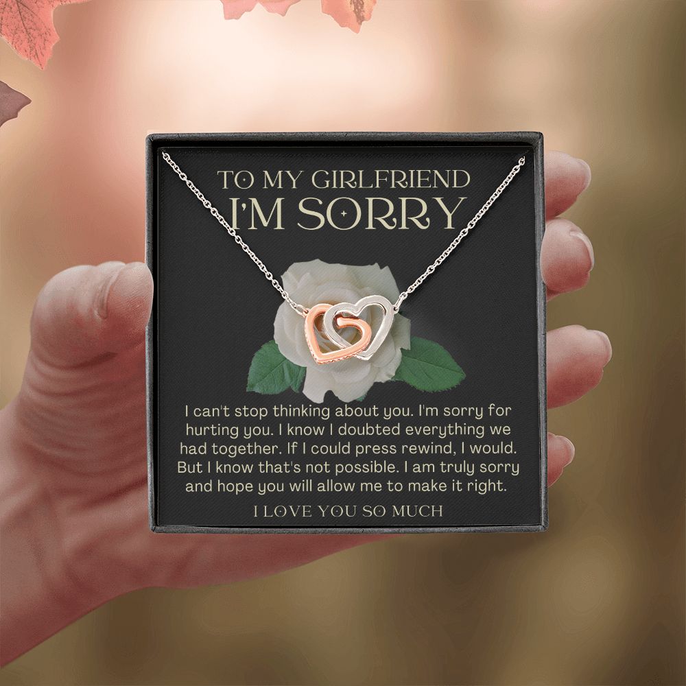 I'm Sorry Gift for Girlfriend - Interlocking Hearts