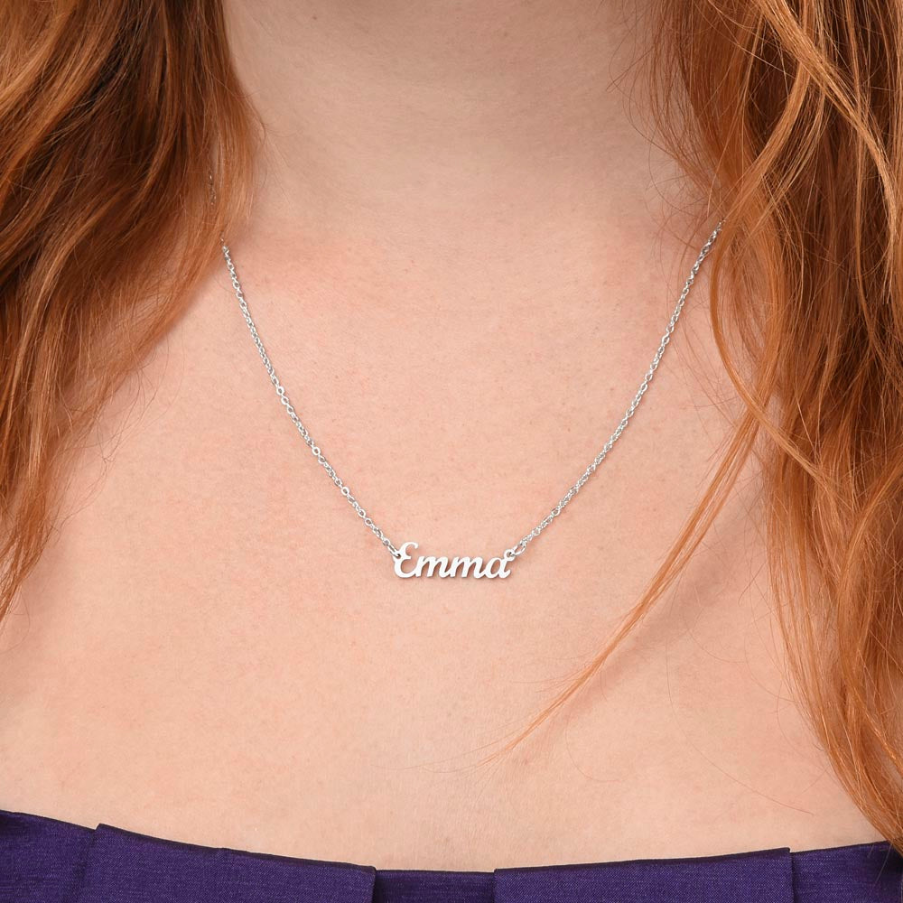To My Badass Granddaughter Custom Name Necklace